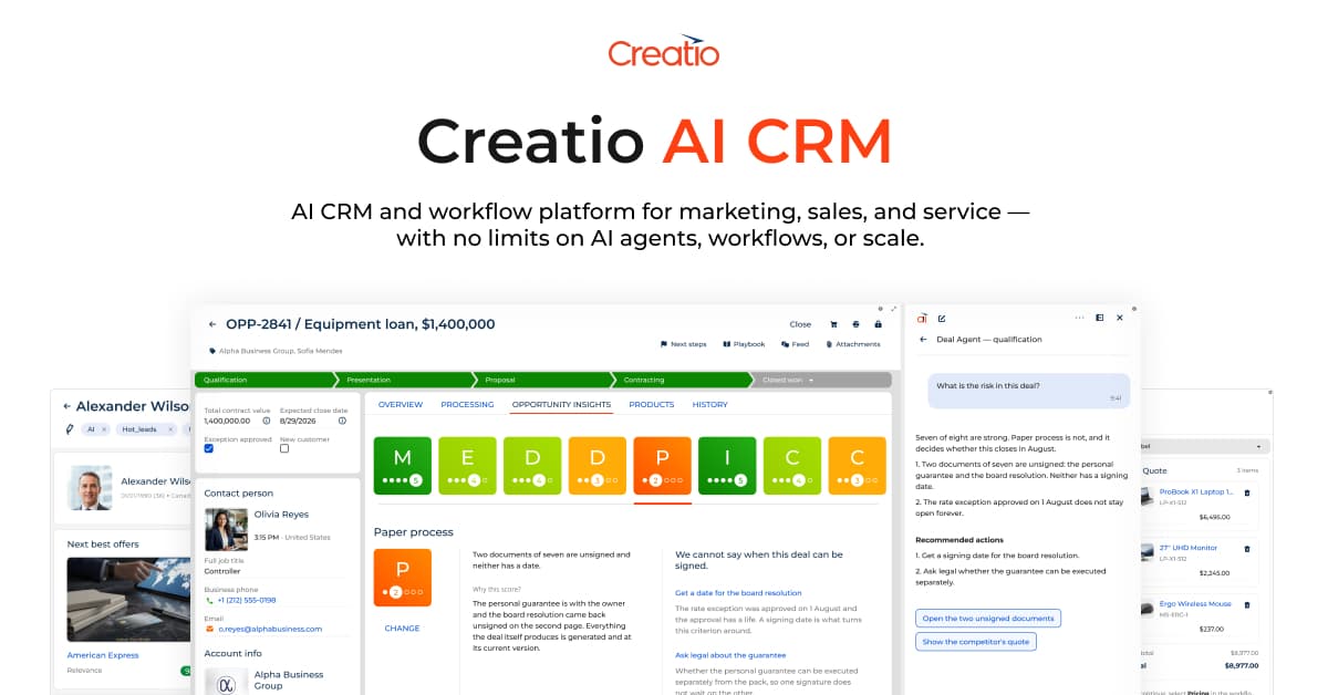 Creatio AI CRM
