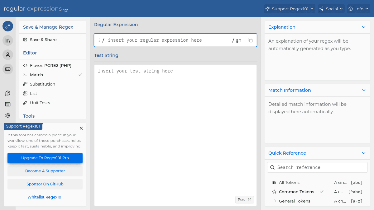 regex101: build, test, and debug regex
