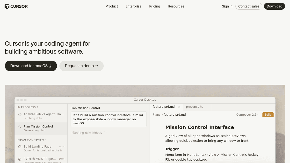 Cursor: AI coding agent