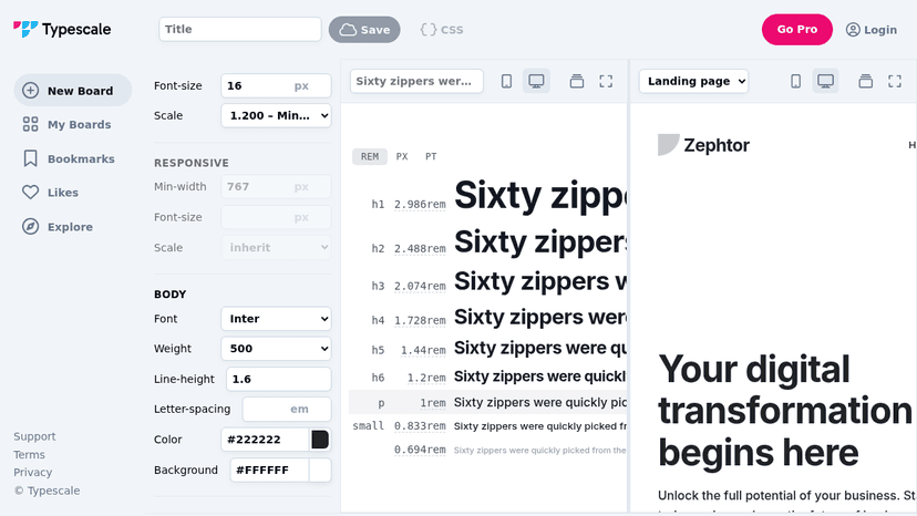Typescale