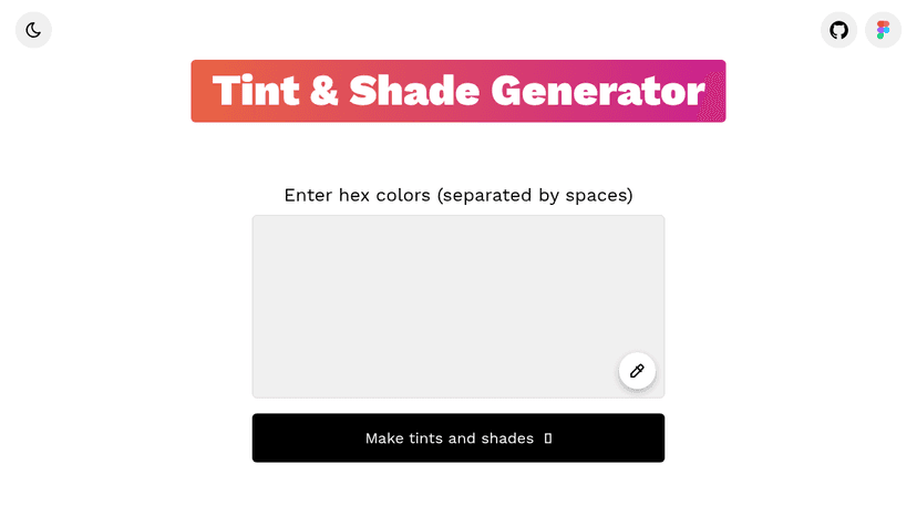 Tint & Shade Generator