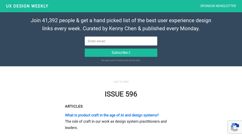 UX Design Weekly