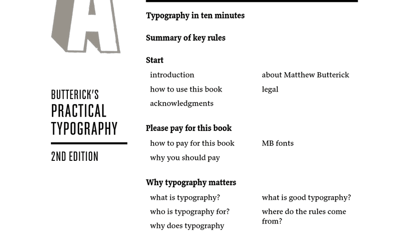 Butterick's Practical Typography
