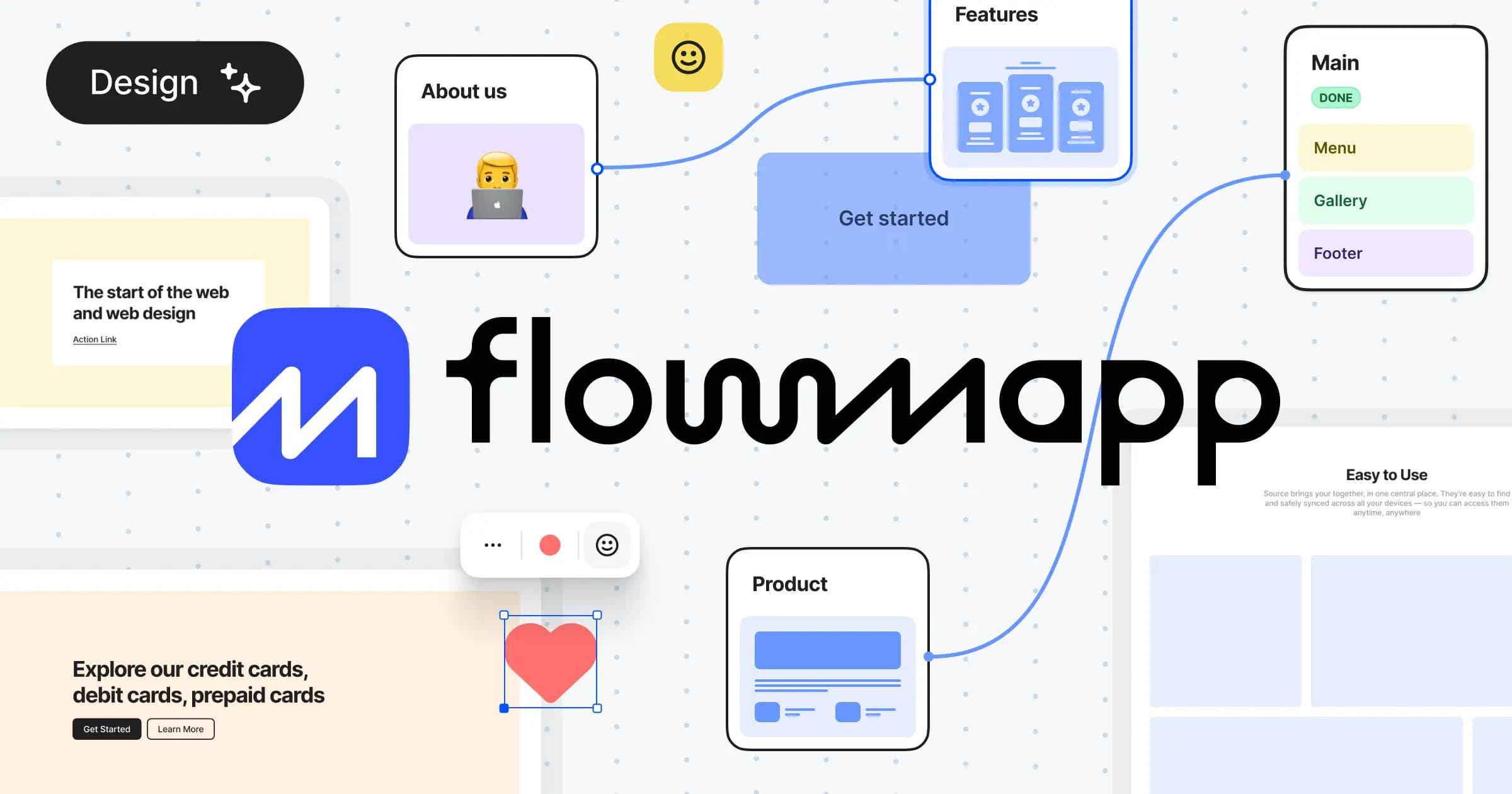 Flowmapp website planning tool: Sitemaps, User Flows, Wireframes, and Content