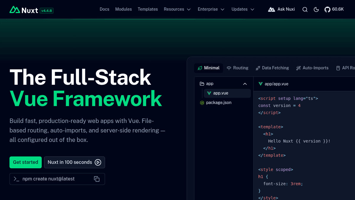 Nuxt: The Full-Stack Vue Framework
