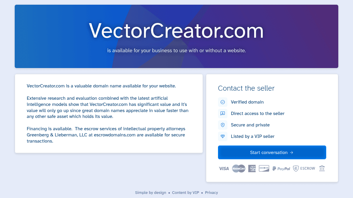 VectorCreator.com for sale