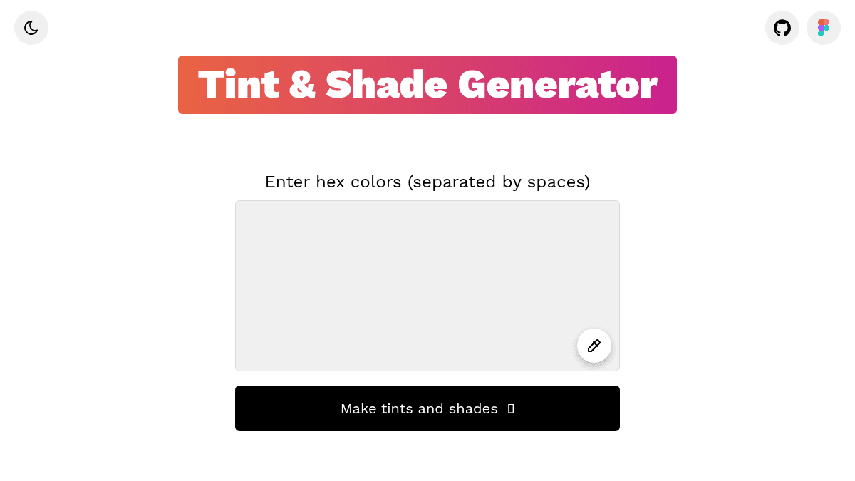 Tint & Shade Generator