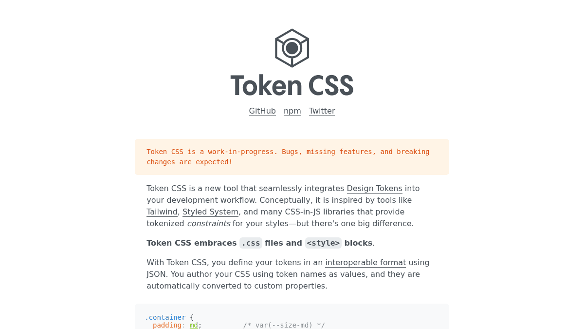Token CSS