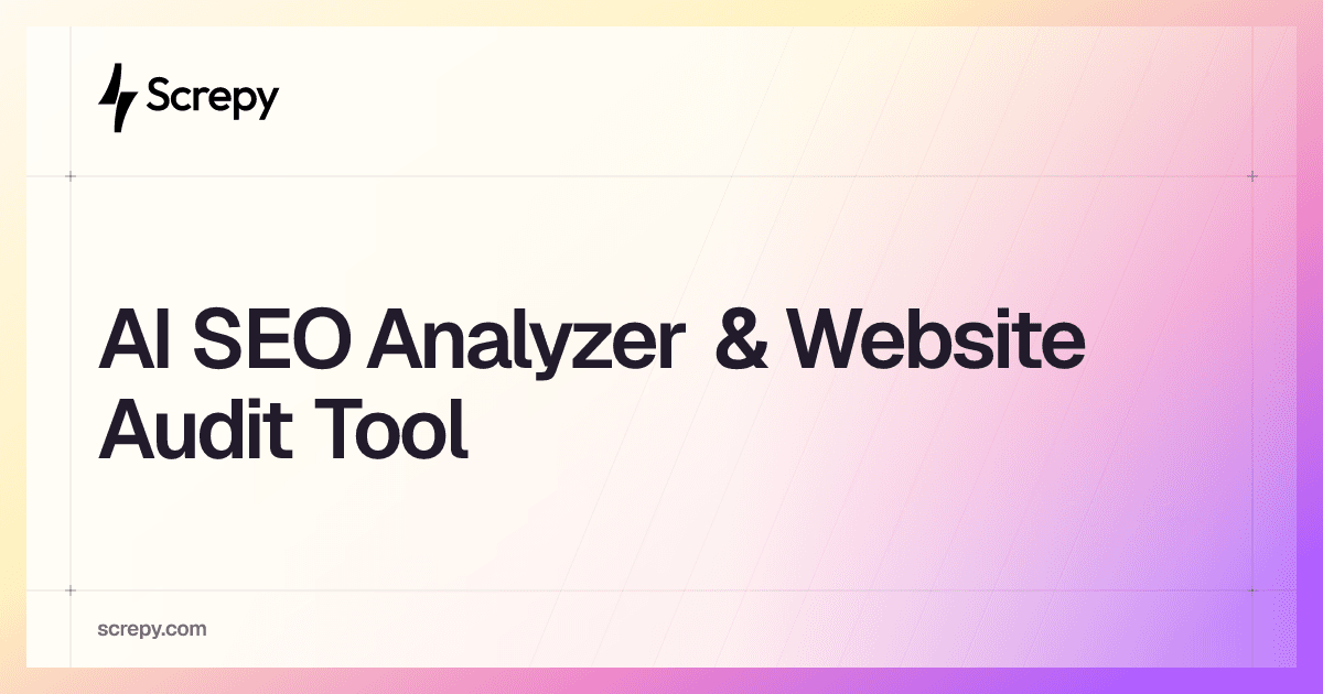 AI SEO Analyzer & Website Audit Tool | Screpy